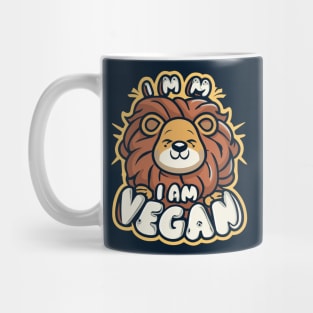 I am vegan lion Mug